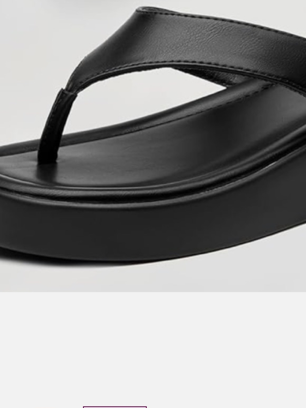 Black Slide Flip-Flop Low Wendge Sandals Size 9 NWT - Picture 9 of 9